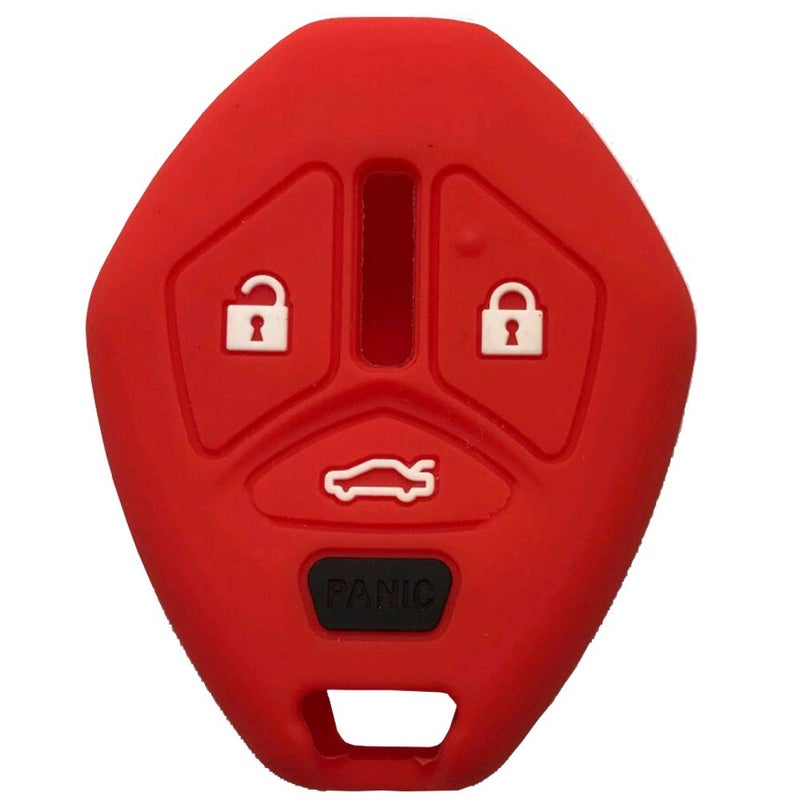 Grakest Silicone Protector Key Fob Cover Case fit for Mitsubishi Eclipse Lancer Outlander Galant Endeavor Keyless Entry Key Fob Glove (Black Red) - Image 4